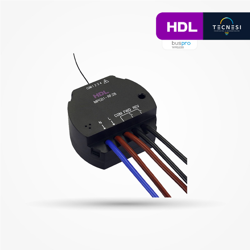 HDL-MPC01-RF.28: Actuador Inalámbrico 220V. Cortinas de 1CH y 4CH de Contacto Seco