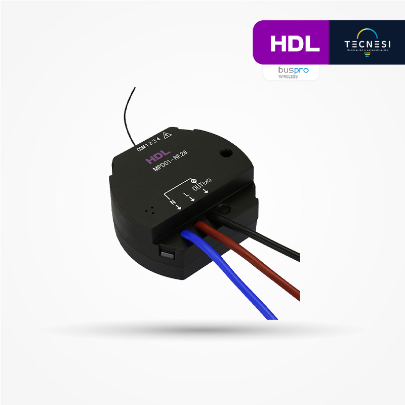 HDL-MPD01-RF.28: Actuador Inalámbrico 220V. Dimmer de 1CH y 4CH de Contactos Secos